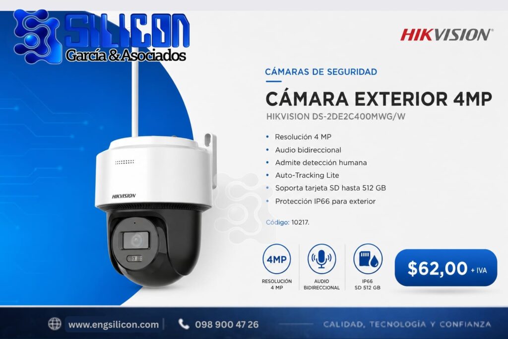 Cámara exterior HIKVISION DS-2DE2C400MWG/W