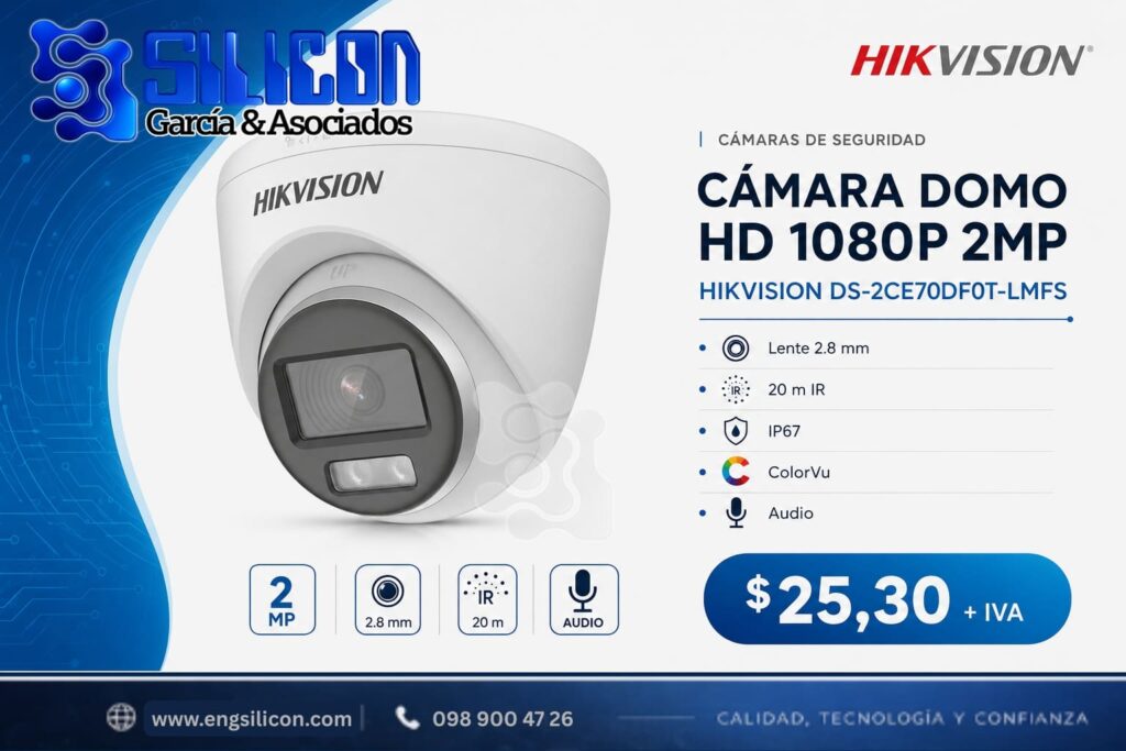 Cámara domo HD 1080P 2MP