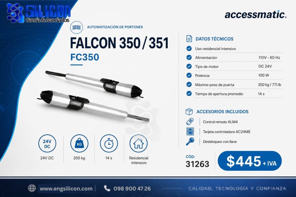 Motor para perta abatible Falcon 350