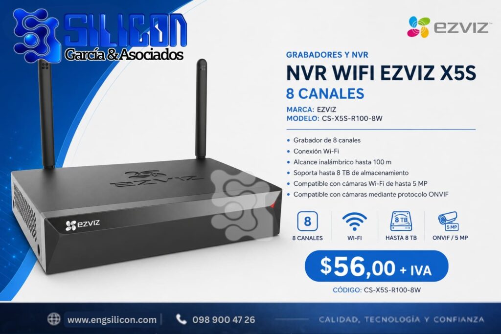 NVR WIFI EZVIZ X5S – 8 CANALES
