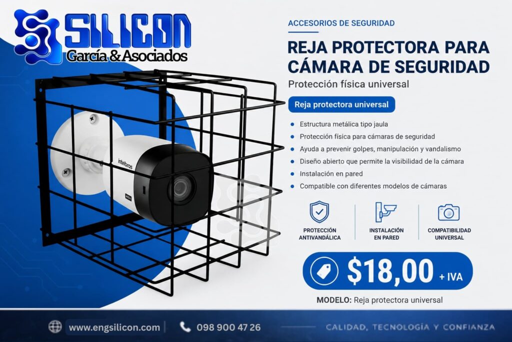 Reja protectora para cámara de seguridad