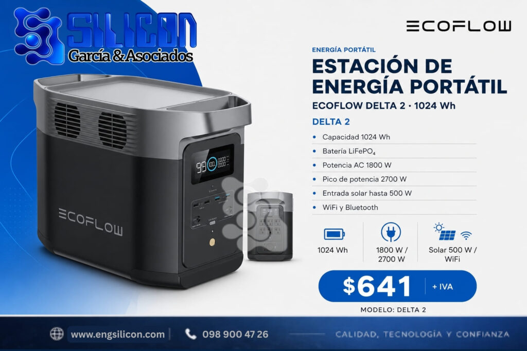 Estación de energía portátil EcoFlow DELTA 2 de 1024 Wh