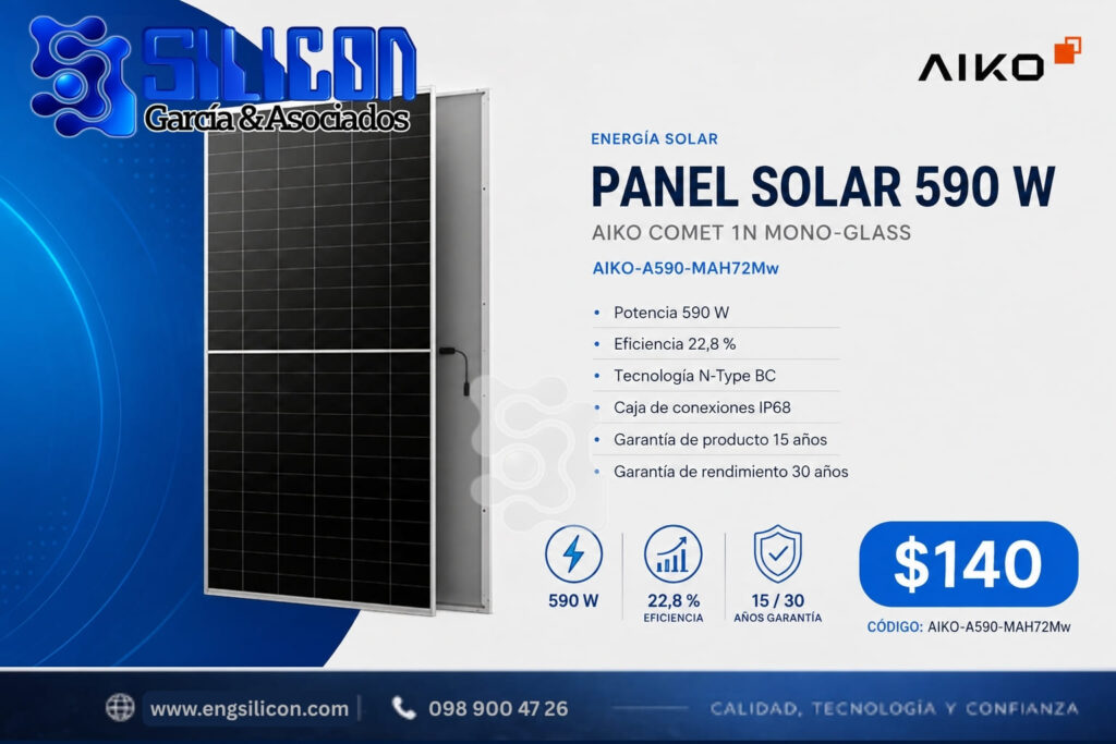 Panel solar AIKO Comet 1N Mono-Glass de 590 W