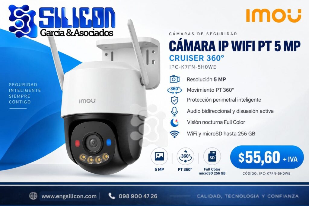 Cámara IP WiFi PT IMOU Cruiser 5 MP 360°